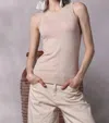 Minnie Rose Cotton Cashmere Supima Tank Top In Brown Sugar In Multi