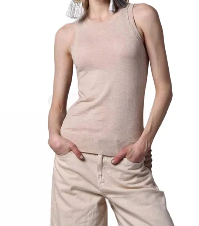 Minnie Rose Cotton Cashmere Supima Tank Top In Brown Sugar In Neutral