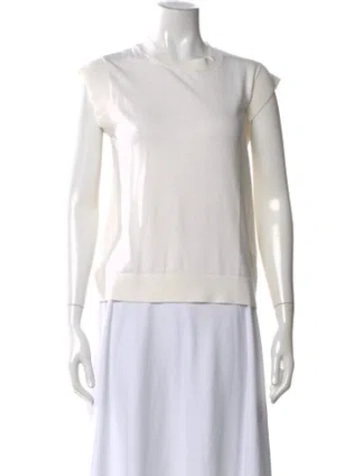 Pre-owned Minnie Rose Cowl Neck Sweater W/ Tags In White