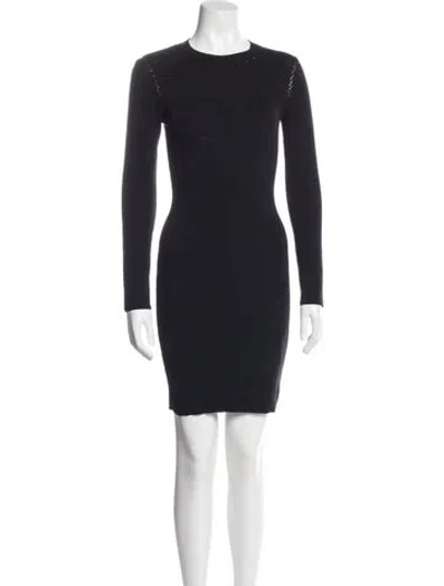 Pre-owned Minnie Rose Crew Neck Knee-length Dress In Black