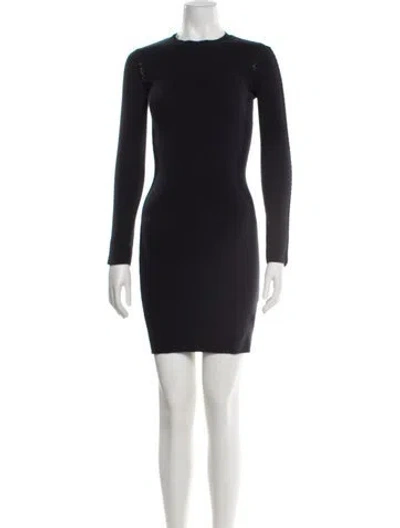 Pre-owned Minnie Rose Crew Neck Mini Dress In Blue