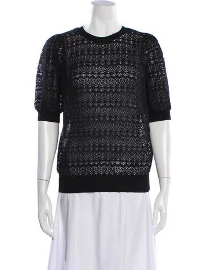 Pre-owned Minnie Rose Crew Neck Sweater In Black