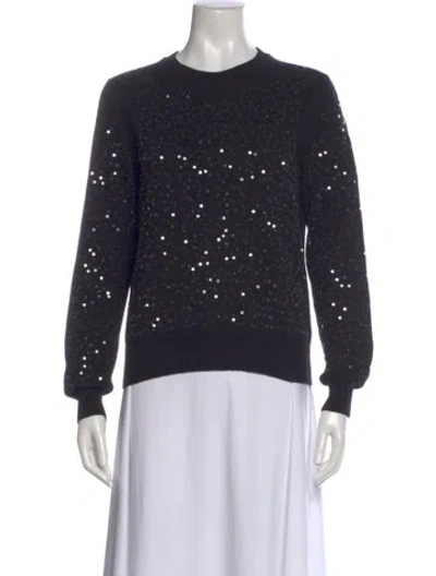 Pre-owned Minnie Rose Crew Neck Sweater In Black