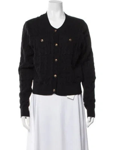 Pre-owned Minnie Rose Crew Neck Sweater In Black