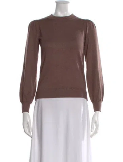 Pre-owned Minnie Rose Crew Neck Sweater In Brown