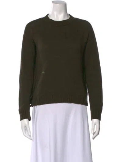 Pre-owned Minnie Rose Crew Neck Sweater In Green