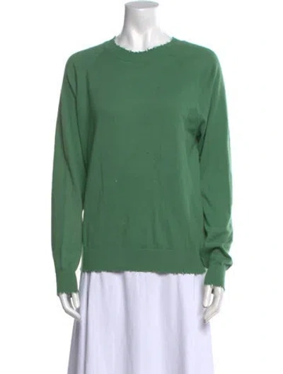 Pre-owned Minnie Rose Crew Neck Sweater In Green