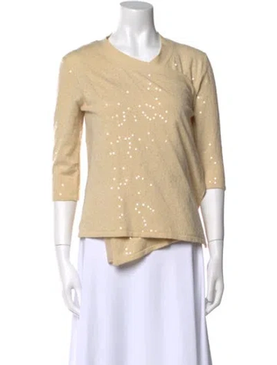 Pre-owned Minnie Rose Crew Neck Sweater In Neutral