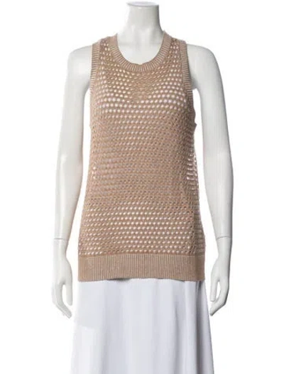 Pre-owned Minnie Rose Crew Neck Sweater In Neutrals