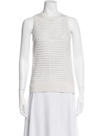 Pre-owned Minnie Rose Crew Neck Sweater In Neutrals