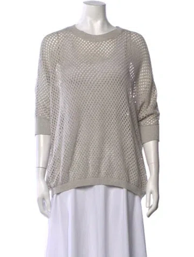 Pre-owned Minnie Rose Crew Neck Sweater In Neutrals