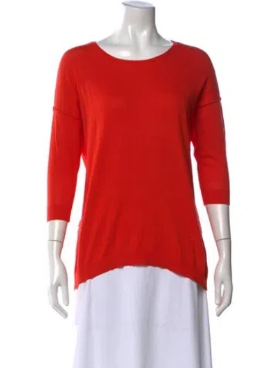 Pre-owned Minnie Rose Crew Neck Sweater In Orange
