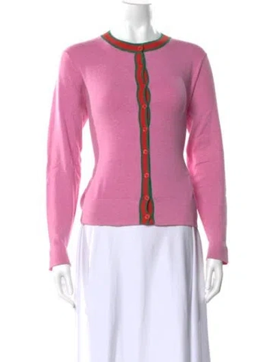 Pre-owned Minnie Rose Crew Neck Sweater In Pink