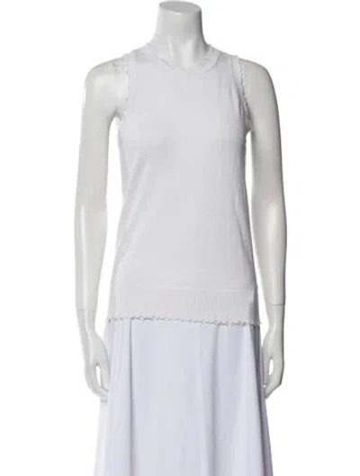 Pre-owned Minnie Rose Crew Neck Sweater In White