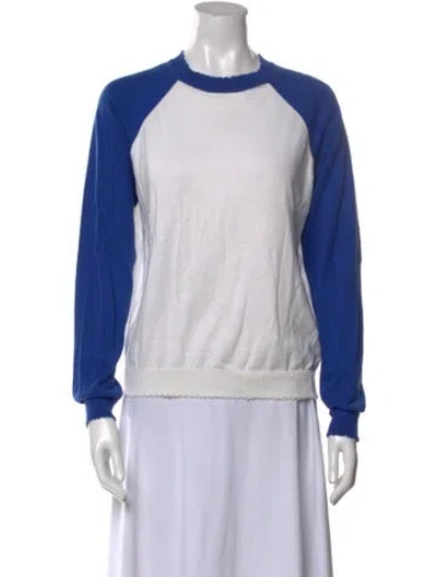 Pre-owned Minnie Rose Crew Neck Sweater In White