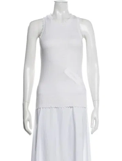 Pre-owned Minnie Rose Crew Neck Sweater In White