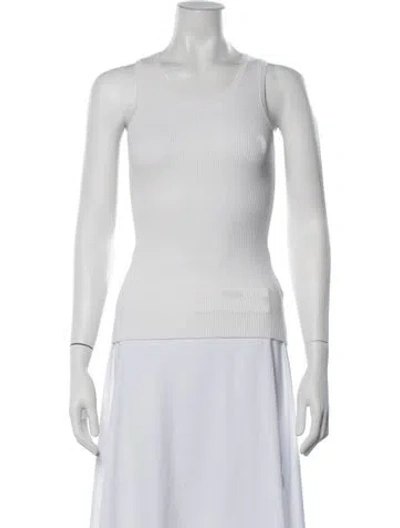 Pre-owned Minnie Rose Crew Neck Sweater In White