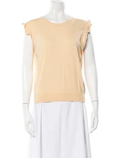 Pre-owned Minnie Rose Crew Neck Sweater In Yellow