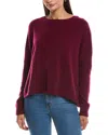 Minnie Rose Yr53160 Cashmere Long Sleeve Cropped C In Red