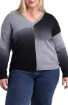 Minnie Rose Dip Dye Cashmere Sweater In Black