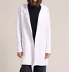 Minnie Rose Double Face Notch Collar Coat In White