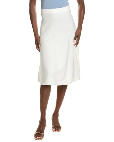 Minnie Rose Fit & Flare Skirt In White