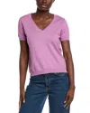 Minnie Rose Frayed Cashmere-blend T-shirt In Purple