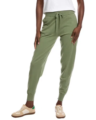 Minnie Rose Frayed Jogger In Green