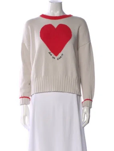 Pre-owned Minnie Rose Graphic Print Crew Neck Sweater In Multi