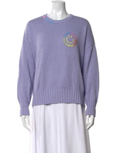 Pre-owned Minnie Rose Graphic Print Crew Neck Sweater In Neutrals