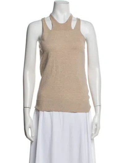 Pre-owned Minnie Rose Halterneck Sweater In Neutrals