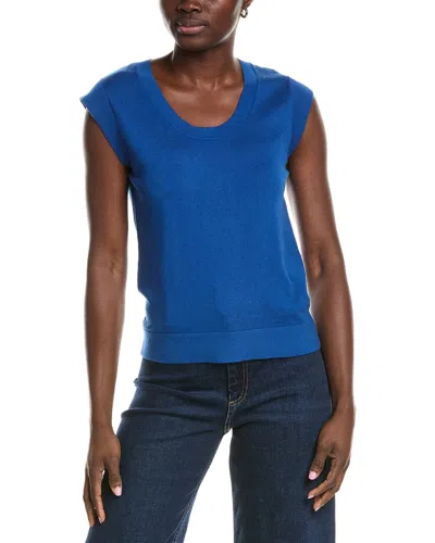 Minnie Rose Knit Cap Sleeve Cashmere-blend Top In Pink