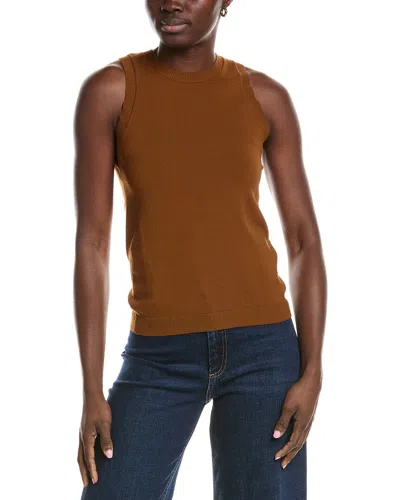 Minnie Rose Knit Tank Top In Brown