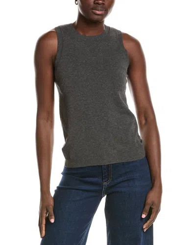 Minnie Rose Knit Tank Top In Gray