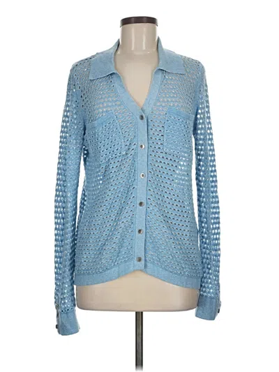 Pre-owned Minnie Rose Long Sleeve Blouse In Blue