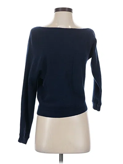 Pre-owned Minnie Rose Long Sleeve Top Blue Boatneck Tops