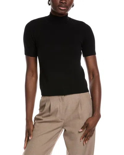 Minnie Rose Mock Cashmere Sweater In Black