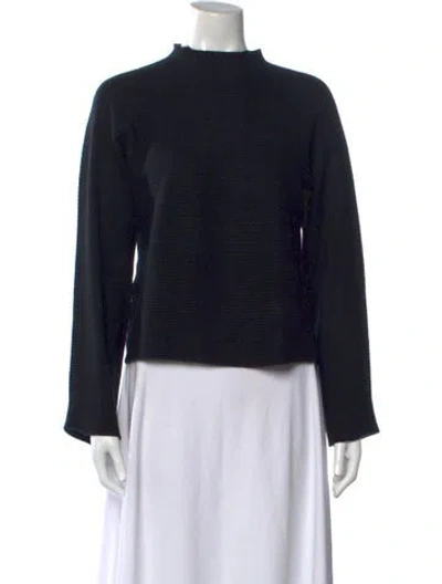 Pre-owned Minnie Rose Mock Neck Sweater In Black