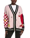 Minnie Rose Novelty Oversized Cashmere-blend Cardigan In Pink