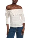 Minnie Rose Off-the-shoulder Cashmere-blend Sweater In White