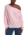 Minnie Rose Off-the-shoulder Cashmere Sweater In Pink