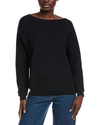 Minnie Rose Off-the-shoulder Shaker Cashmere-blend Sweater In Black
