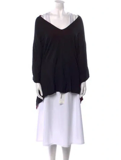 Pre-owned Minnie Rose Off-the-shoulder Sweater In Black