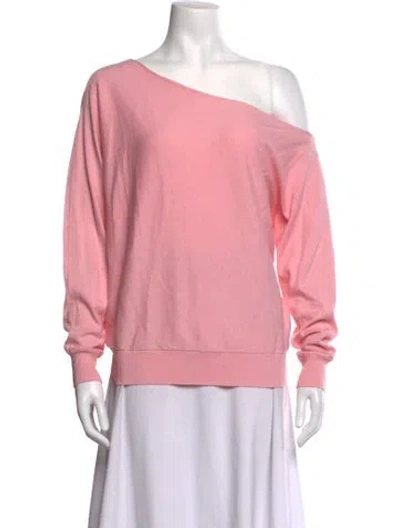 Pre-owned Minnie Rose Off-the-shoulder Sweater W/ Tags In Pink