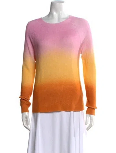 Pre-owned Minnie Rose Ombre Colorblock Pattern Sweater In Pink
