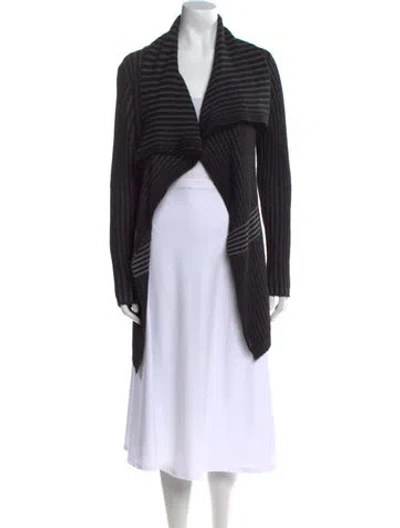 Pre-owned Minnie Rose Open Front Sweater In Black