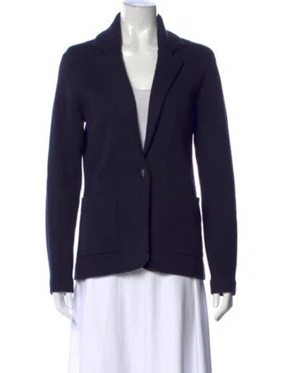 Pre-owned Minnie Rose Open Front Sweater In Blue