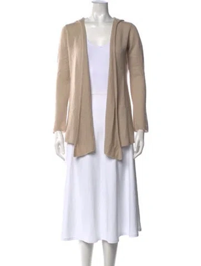 Pre-owned Minnie Rose Open Front Sweater In Neutrals