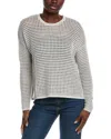 Minnie Rose Open Knit Cashmere-blend Sweater In Gray