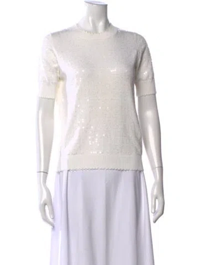 Pre-owned Minnie Rose Patterned Crew Neck Sweater In Neutrals